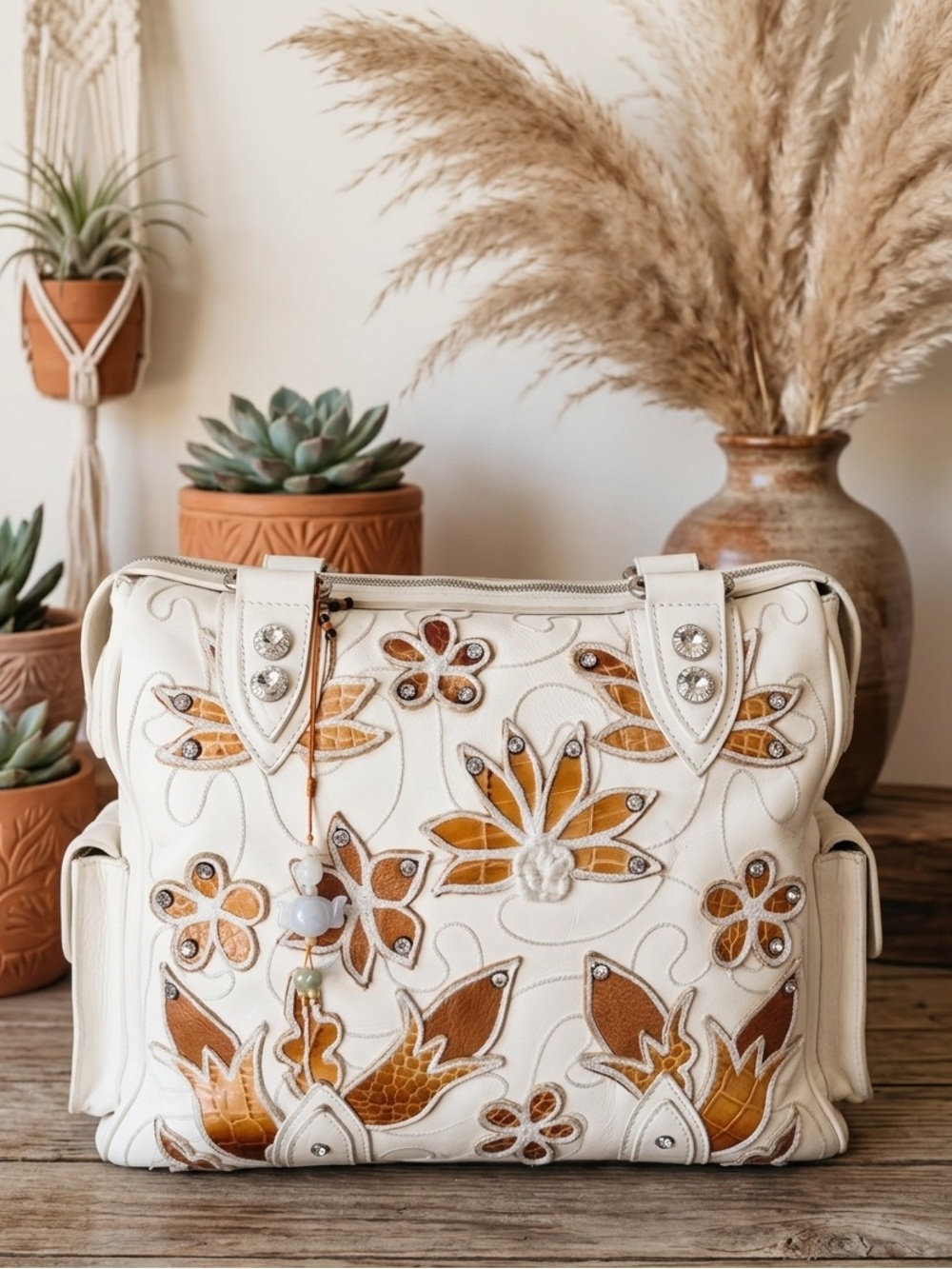 Anthropologie ✨Large Italian Leather ✨BohoChic Shoulder Bag ✨Gianfranco Sisti✨
